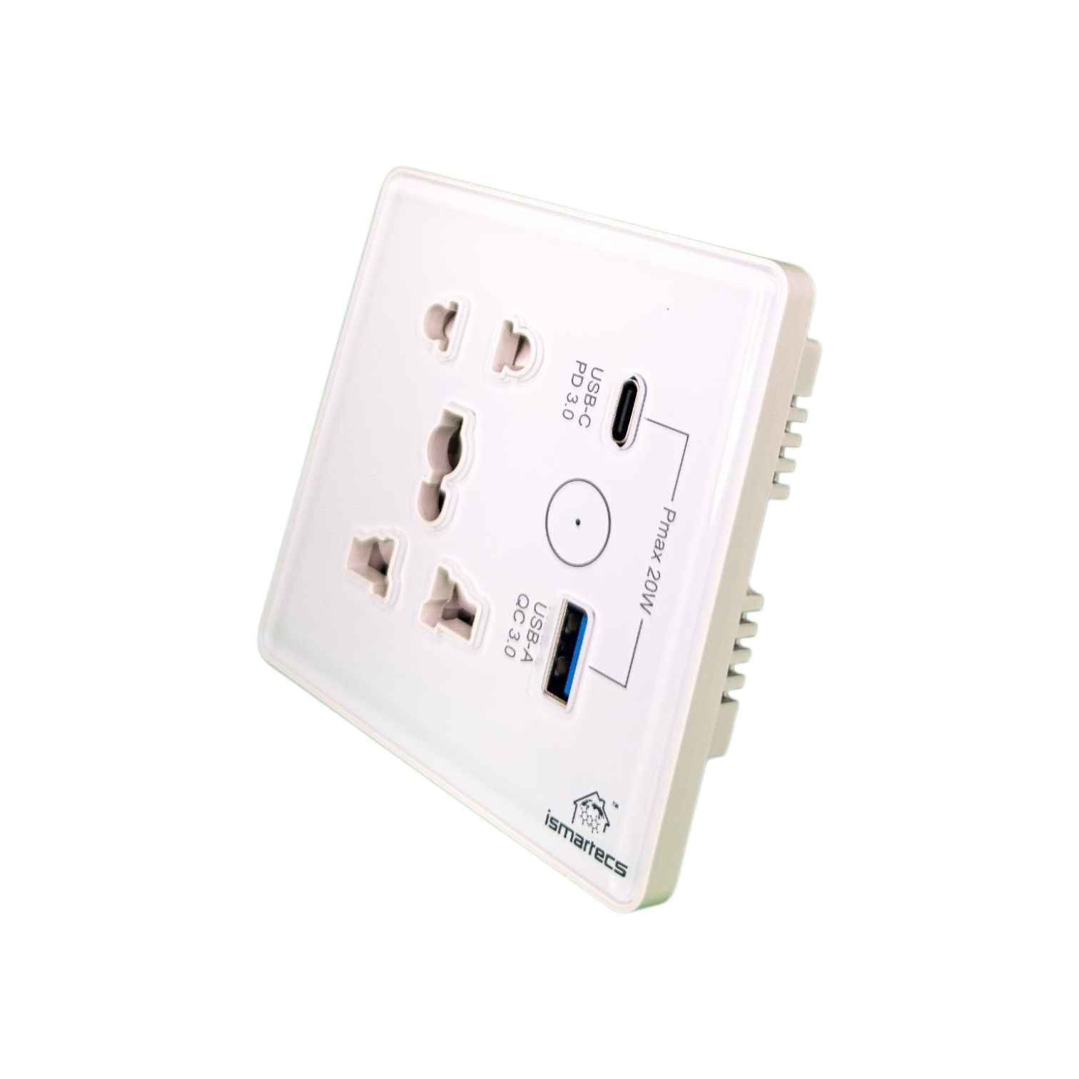 ismartecs Single Smart WiFi Socket with Charging Ports - Image 3
